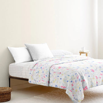 ‘Flower Print’ Organic Junior Blanket