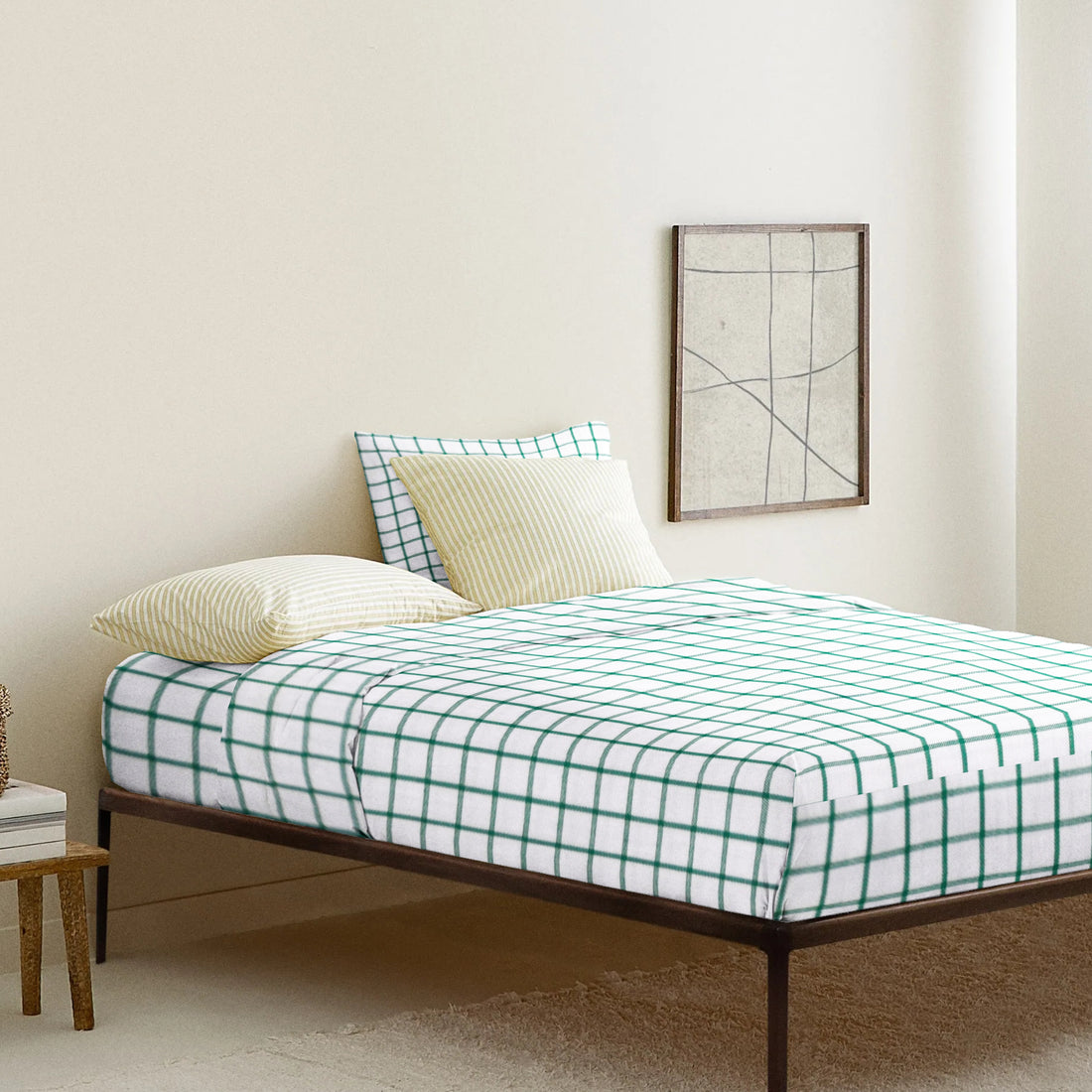 'Green Square' Organic Junior Fitted Sheet