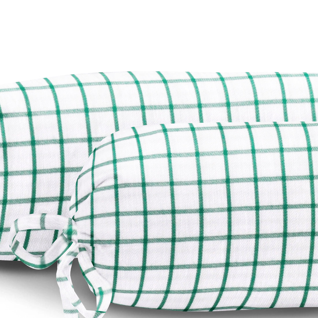 ‘Green Square’ Organic Baby Bolster Cover