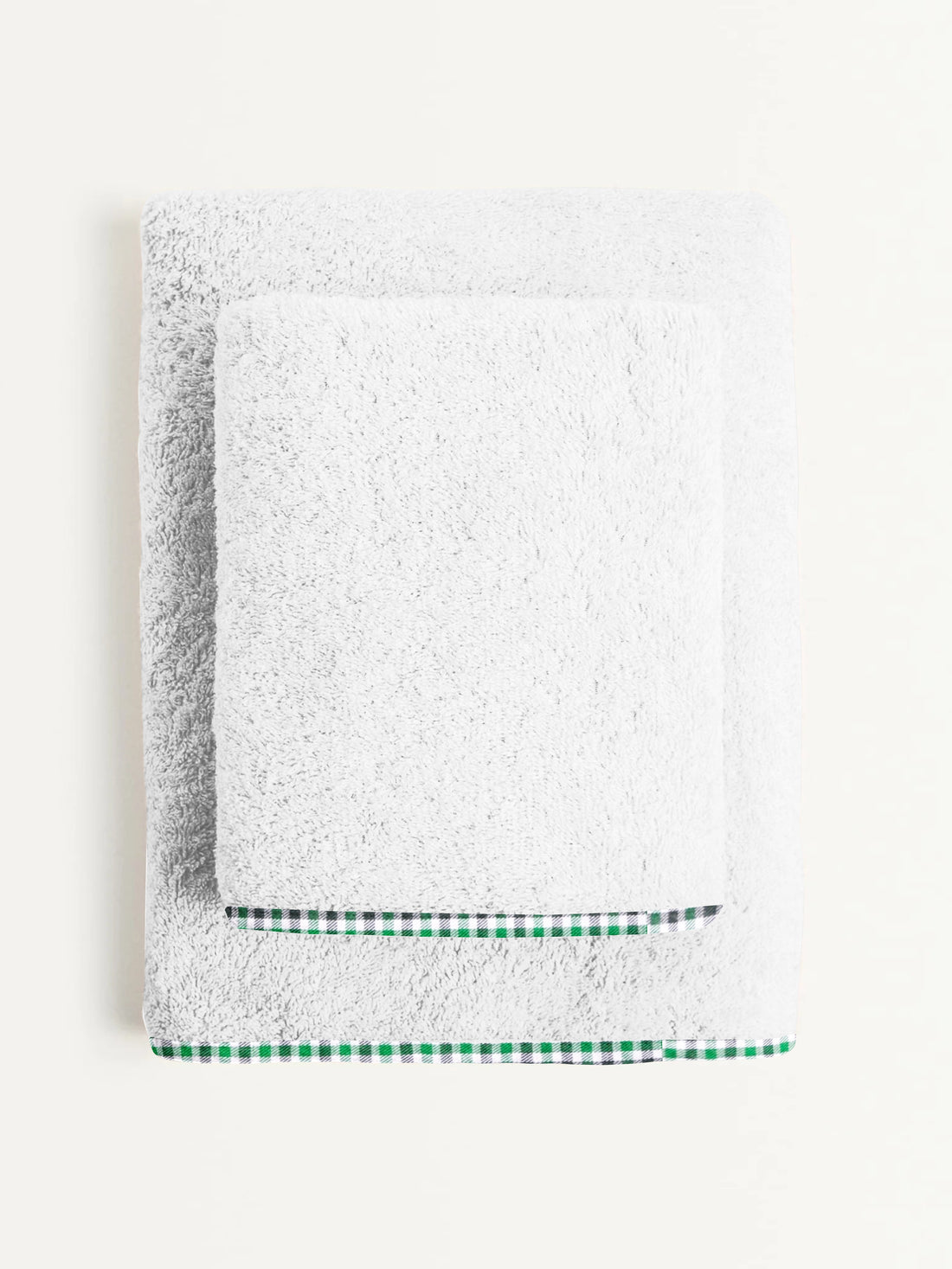 'Green and Black Checks’ Organic Junior Towel Set