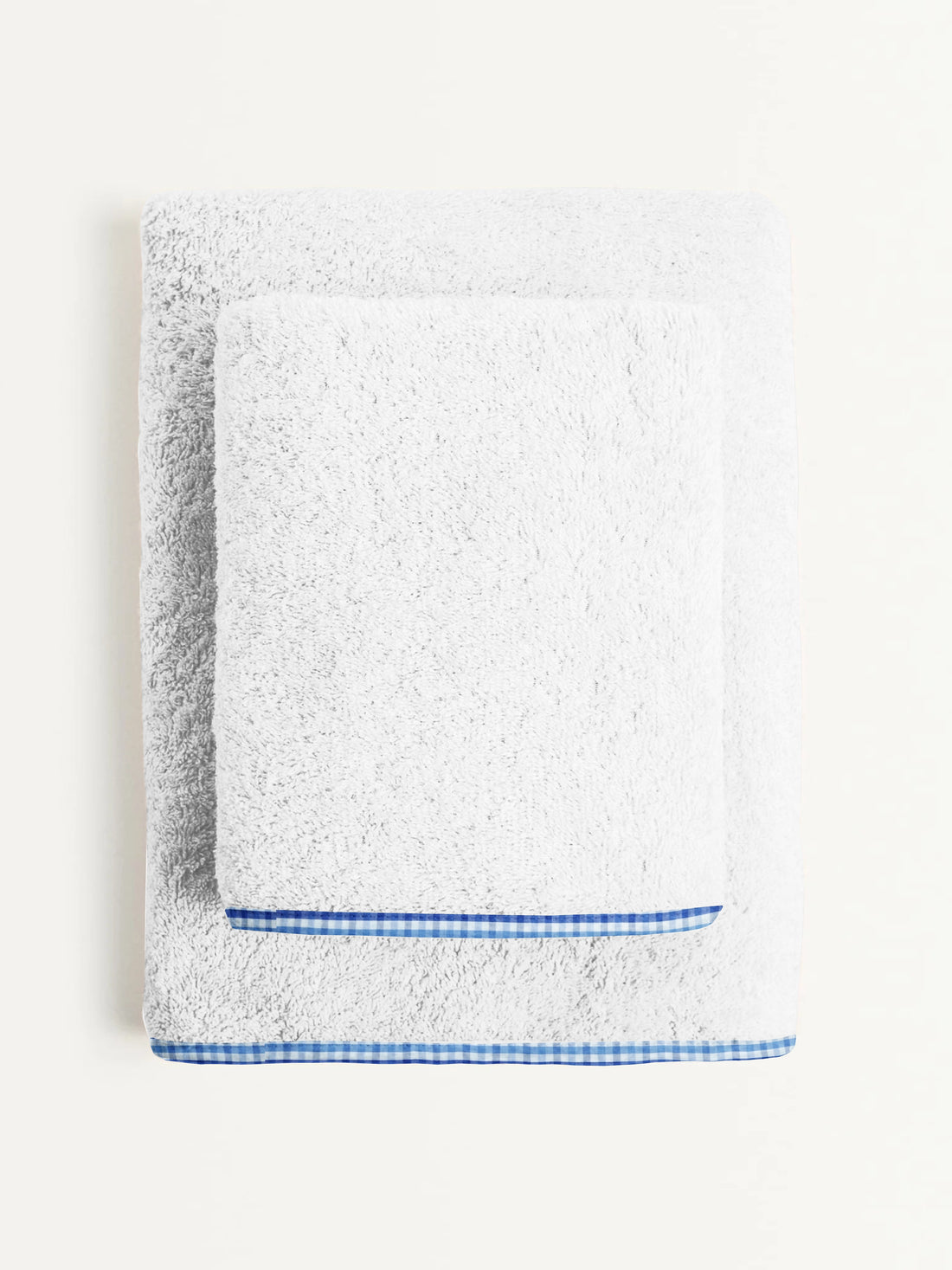 'Shaded Blue Checks’ Organic Junior Towel Set