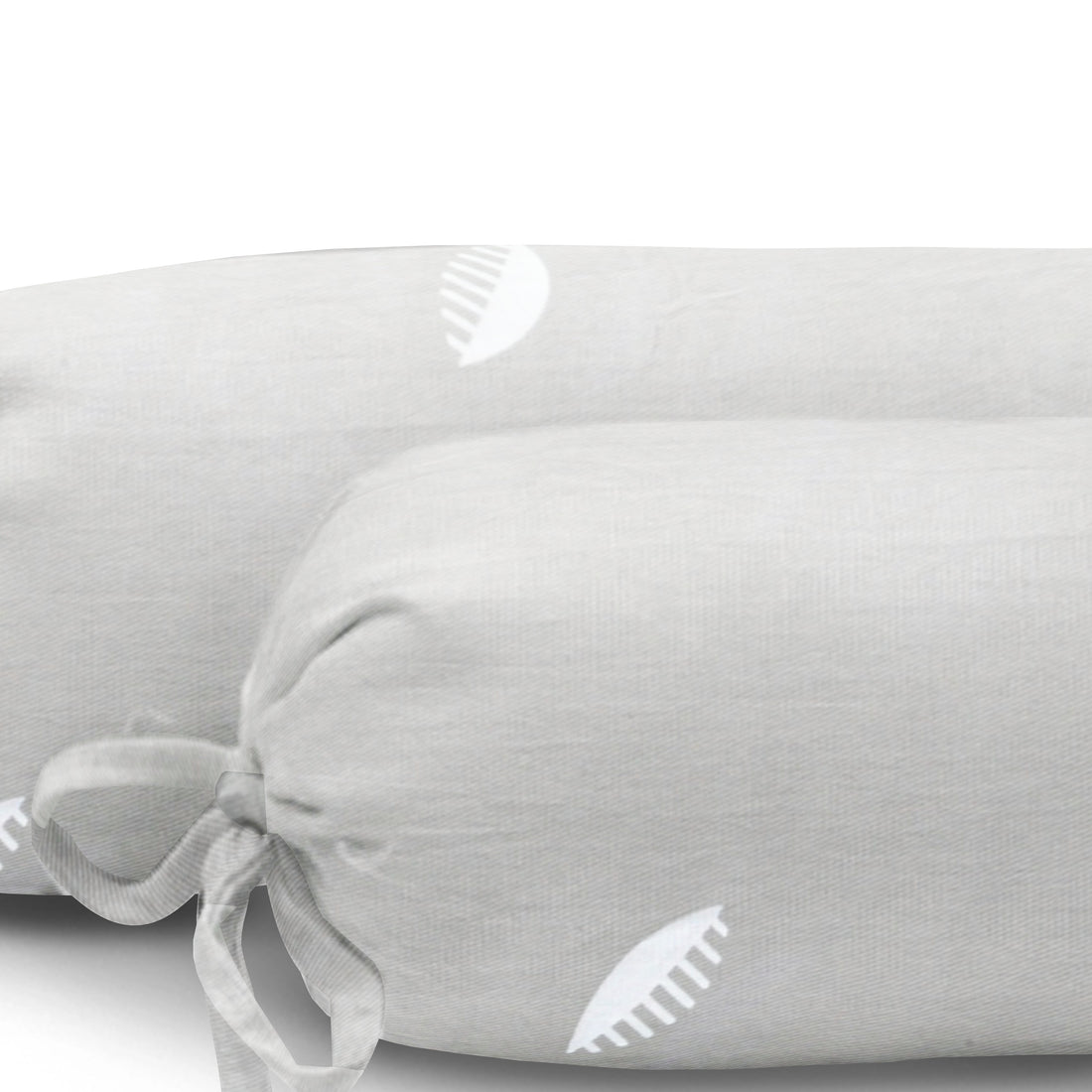 ‘Grey Comb’ Organic Baby Bolster Cover