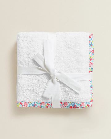 'New Coloured Flower’ Organic Junior Towel Set