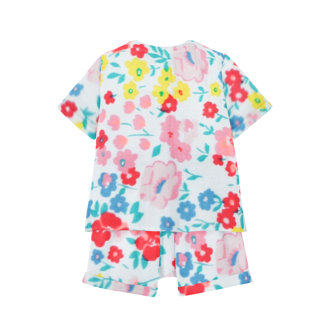 'New Coloured Flowers' Organic Pajama Short Set