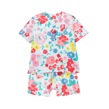 'New Coloured Flowers' Organic Pajama Short Set