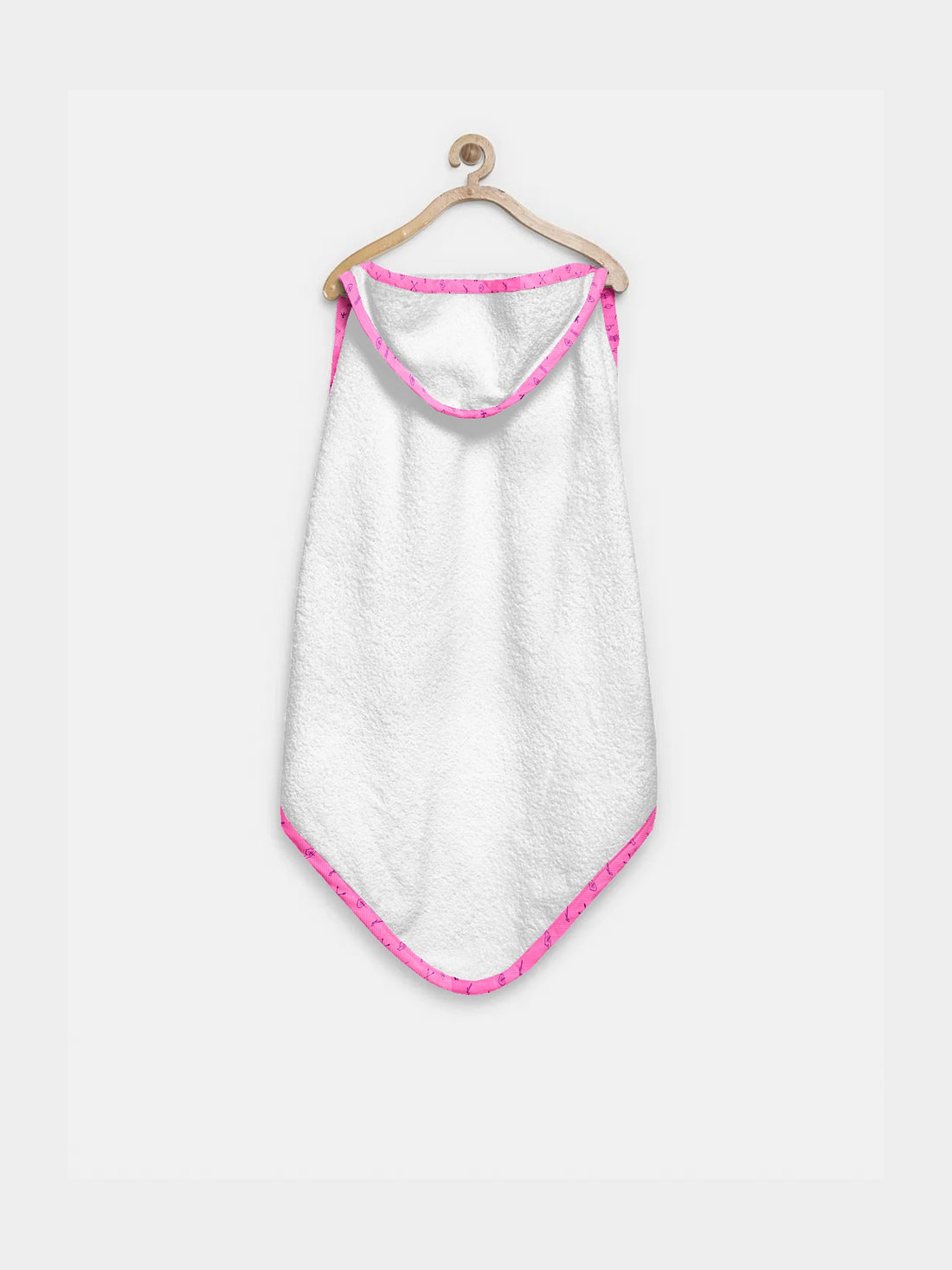 'Pink Line Drawing’ Organic Hooded Towel Set