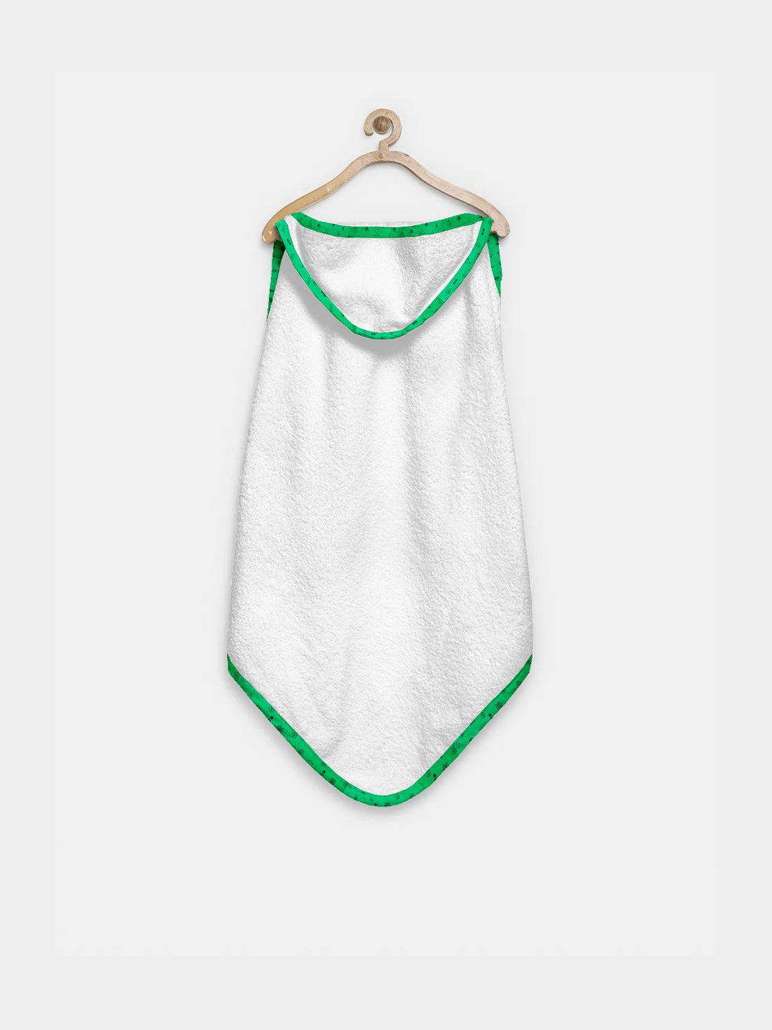 'Green Line Drawing’ Organic Hooded Towel Set