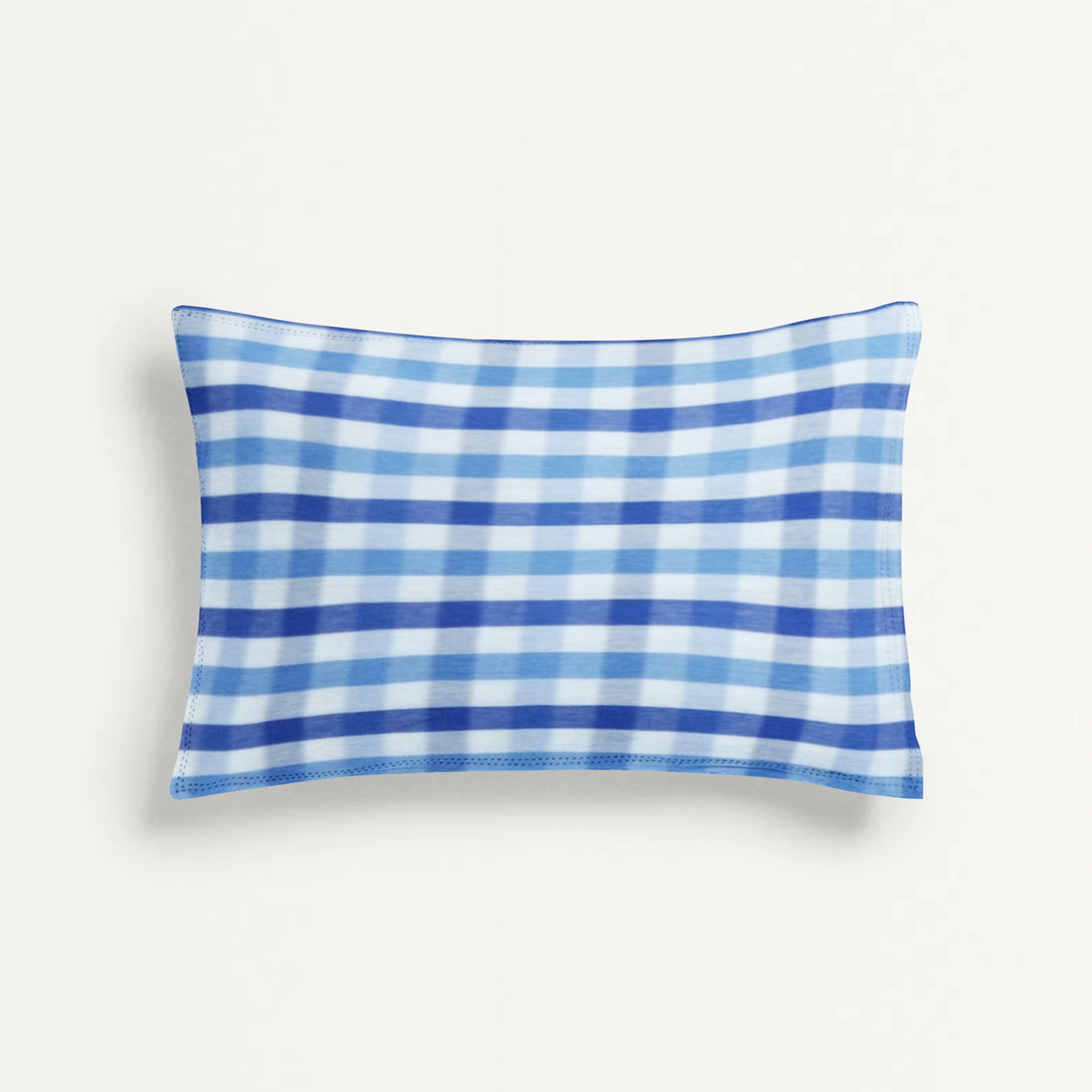 'Shaded Blue Checks' Organic Baby Pillow Cover