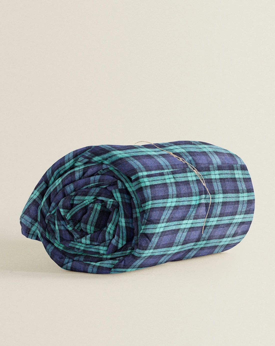 ‘Green and Navy Blue Checks’ Organic Baby Blanket or Quilt