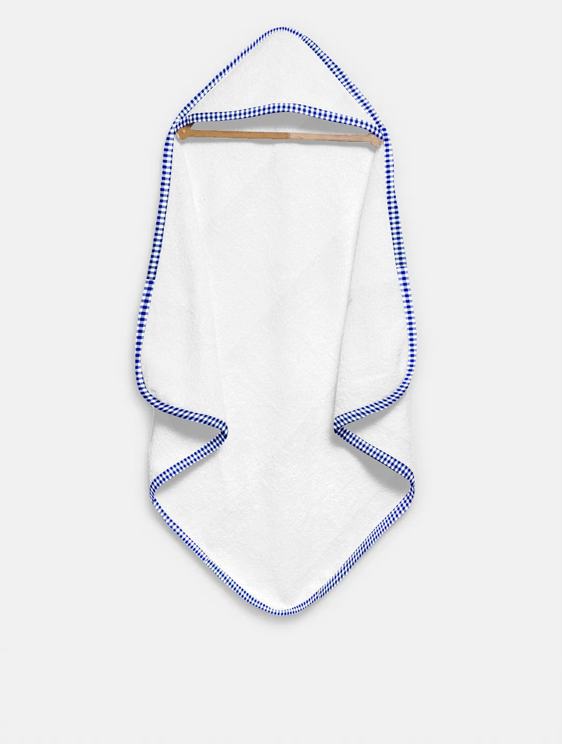 'Navy Checks’ Organic Hooded Towel Set