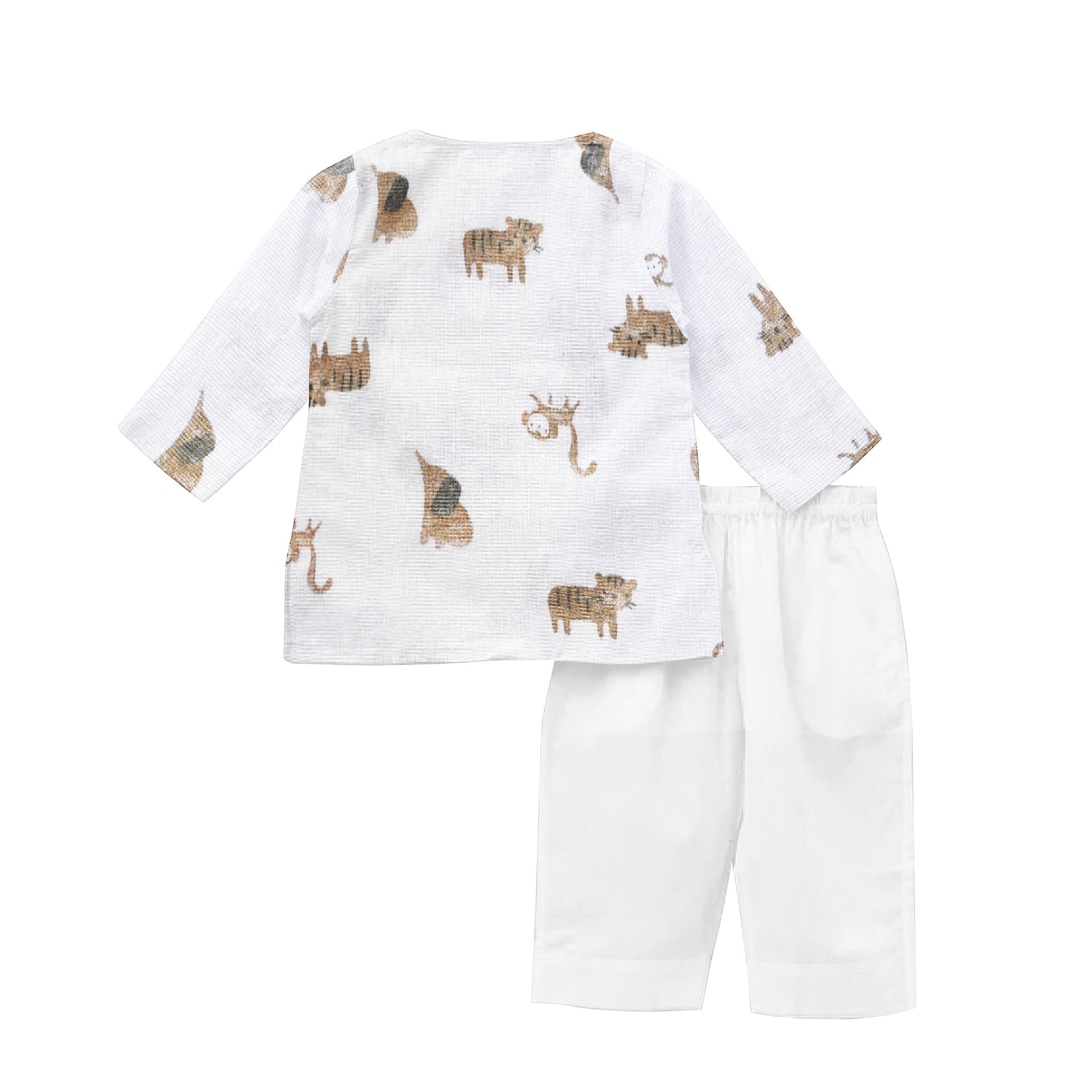 'Brown Monkey' Organic Pajama Kurta Set