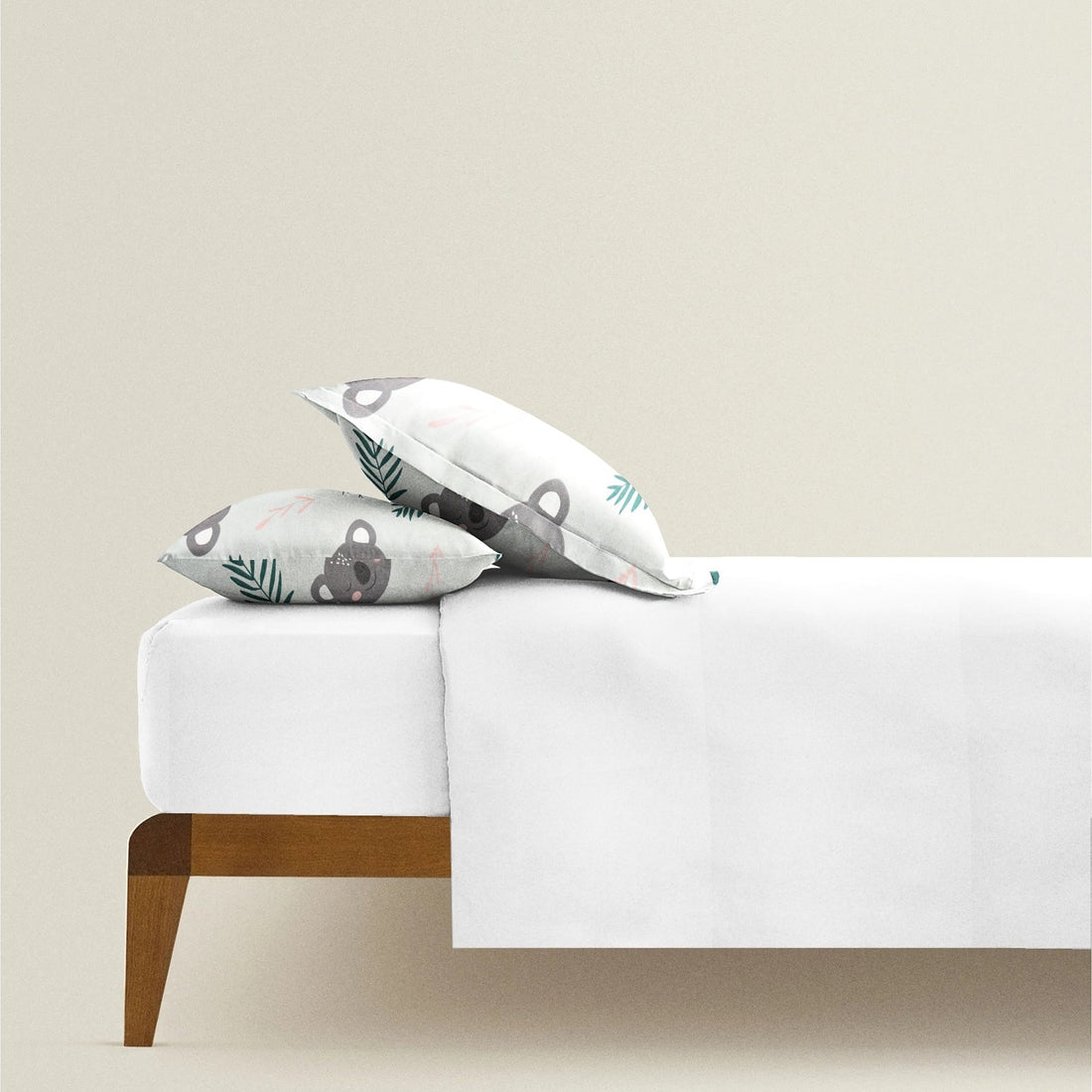 ‘Happy Koala' Organic Junior Pillow Cover