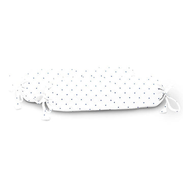 ‘Cream & Navy Blue Dots’ Organic Baby Bolster Cover