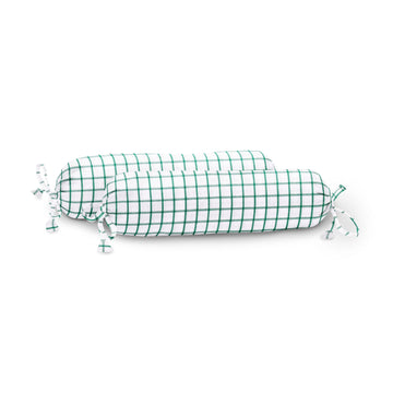 ‘Green Square’ Organic Baby Bolster Cover