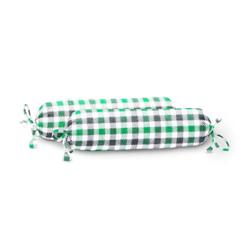 ‘Green and Black Checks’ Organic Baby Bolster Cover