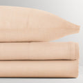 'Orange Stripe' Organic Single Fitted Sheet Sets