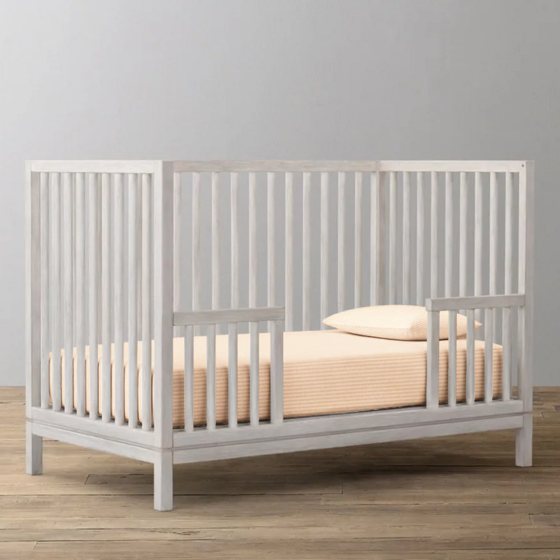 'Orange Stripe’ Organic Fitted Crib Sheet