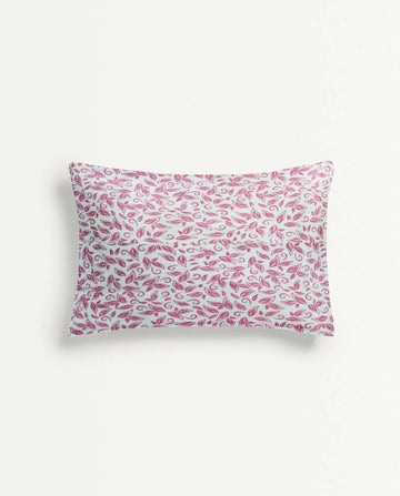 ‘Red Flower’ Organic Junior Pillow Cover